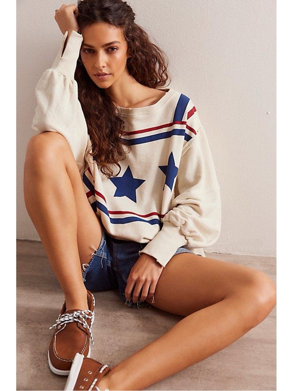 FREE PEOPLE CAMDEM STAR STRIPES XS